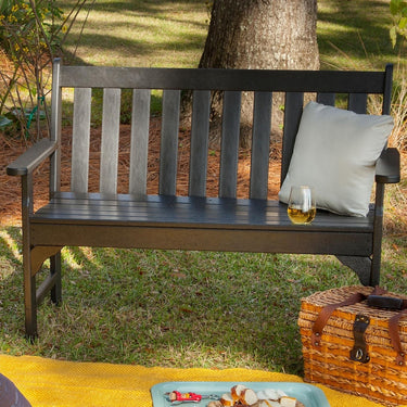 POLYWOOD Vineyard 48-Inch Bench - Black